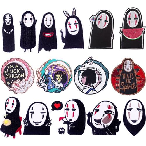 Patches On Clothes Spirited Away Miyazaki Hayao Patch Iron On Patches Japan Anime Embroidered Patches For Clothing Applique