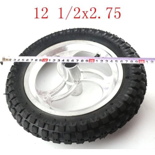 Newest 12 1/2*2.75 wheel 12 1/2 x 2.75 Front and Rear wheel assembly for Razor Dirt Bike Rocket MX350 MX400 Mini Dirtbike