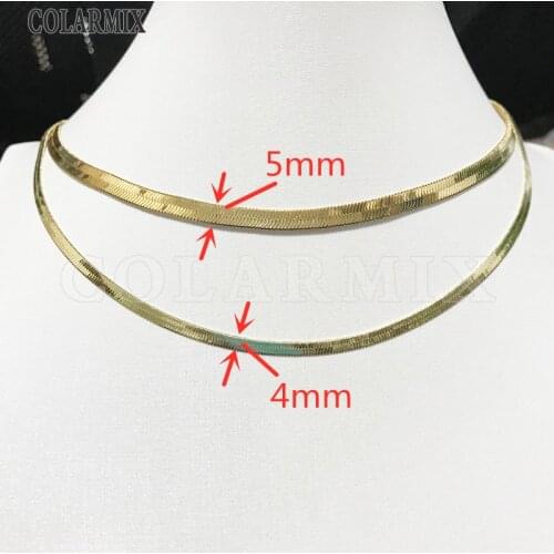 10pcs Snake Bold chain necklace mix size Accessories for women gold filled chain snake-shape necklace 9647