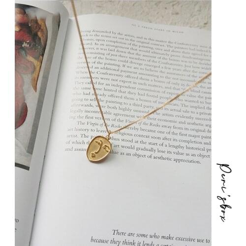 PerisBox 925 Sterling Sliver Face Pendant Chokers Necklace Minimalist Coin Disc Choker Necklaces Chic Layered Chain Necklaces