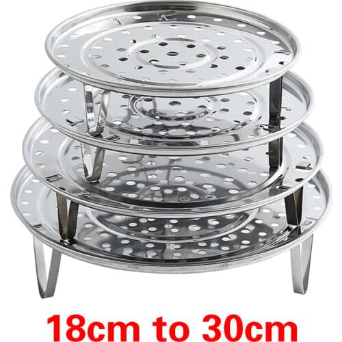 18-30CM Stainless Steel Steamer Rack Insert Stock Pot Steaming Tray Stand Cookware Tool bread Tray Kitchenware Cooking Tools