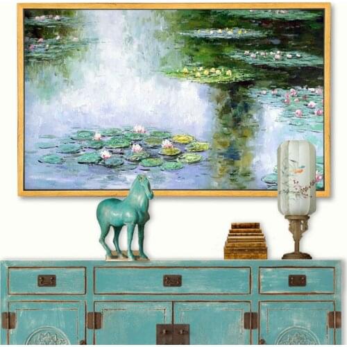 Hand painted oil paintings copy of Oscar Claude Monet Water Lilies without frame
