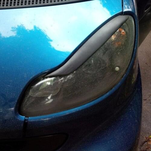 Fiberglass Headlight Eyebrows Eyelids Covers for 2007-2014 Smart Fortwo For2 451