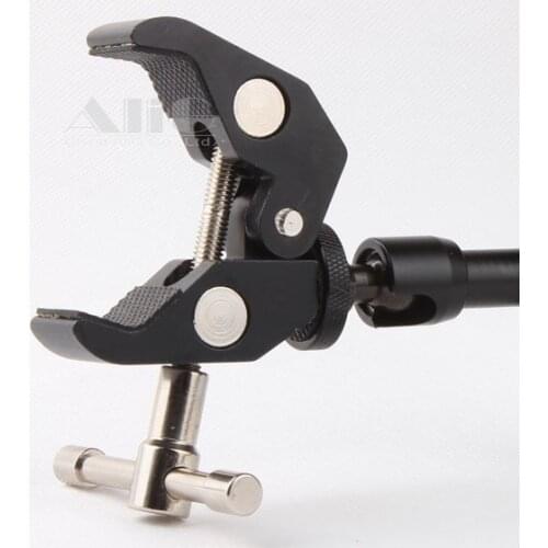 Super clamp with 1/4 and 3/8 screw hole for magic arm camera camcorder lcd Monitor led light dslr rig movie accessories (L)