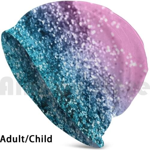 Tropical Beach Lady Glitter #1 #shiny #decor #art Beanies Knit Hat Hip Hop Color Digital Manipulation