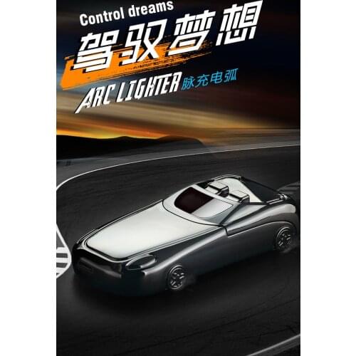 Double arc charging lighter, anti-phoenix creative car personality, USB, touch fingerprint sensor, novelty