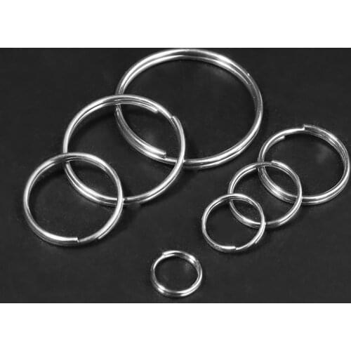 50-100pcs 304 Stainless Steel Double Loops Open Jump Rings Split Ring Connectors For DIY Jewelry Making Finding Craft Accessory