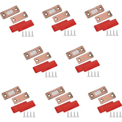 8 Pcs Cabinet Door Magnets Ultra Thin Magnetic Door Latch with Stainless Steel Screw and Self-Adhesive Door Magnet Catch