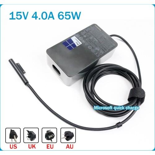 15V 4A 65W For Microsoft surface book pro3 pro4 pro 5 pro 6 pro7 power adapter 1706 charger fast charge with 5V 1A
