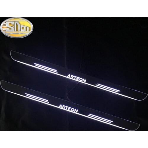 4PCS Car LED Door Sill For Volkswagen ARTEON 2017 2018 2019 Ultra-thin Acrylic Dynamic LED Welcome Light Scuff Plate Pedal