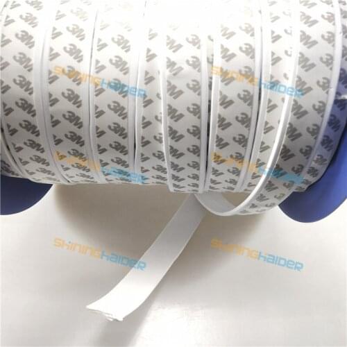 1-30m thickness 1.5-5mm white self-adhesive polytef foaming sealing strip PTFE foaming sealing strip polytef sponge strips