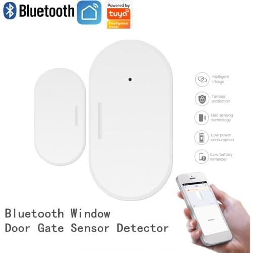 2/1PCS Tuya Bluetooth Smart Window Door Gate Sensor Detector Smart Life Tuya App Smart Home Security Alarm System