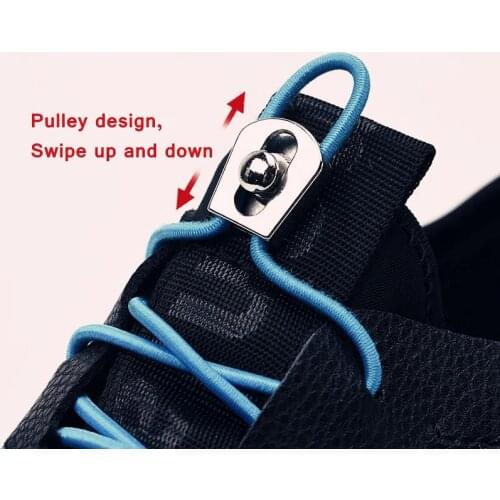 1Pair Elastic buckle Shoelaces No Tie ShoeLaces Metal Lock Button Shoelace Kids Adult Quick Lazy Sneakers Shoes Lace Shoestrings