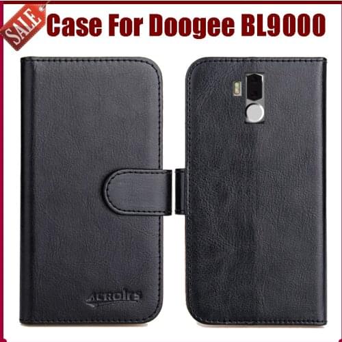 Hot Sale! Doogee BL9000 Case New Arrival 6 Colors High Quality Flip Leather Protective Phone Cover For Doogee BL9000 Case