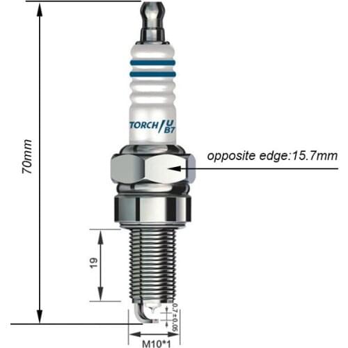 Motorcycle Iridium Spark Plug B7RIU for CR7E CPR7EA-9 CPR8EA-9 CPR8EAIX-9 96067 CR8E CR8EIX IU24 IU22 UR4DC PRG6HCC
