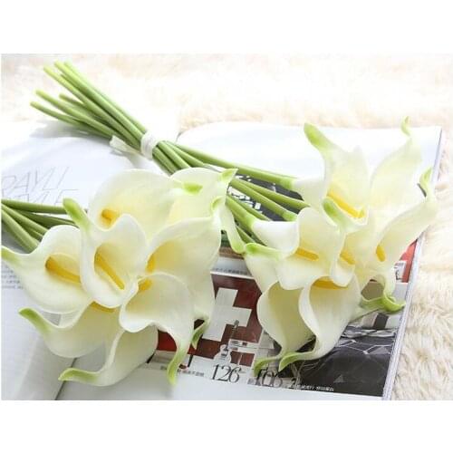Artificial Flowers Cheap PU Calla Lily for Home Decoration Wedding Party Supplies Bridal Bouquet