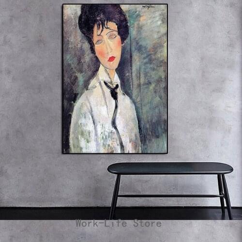 Old Famous Master Artist Figure Painting Amedeo Modigliani Canvas Painting Print Living Room Home Decor Modern Wall Art Posters