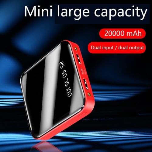 Mini Power Bank 20000mAh Portable Fast Charging PowerBank 20000 Dual USB PoverBank External Battery Charger for Xiaomi IPhone 78