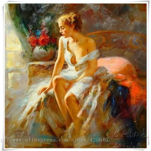 Lovers nude oil painting Sexy wall art oil painting Nude women Oil painting on canvas hight Quality Hand-painted Painting 28