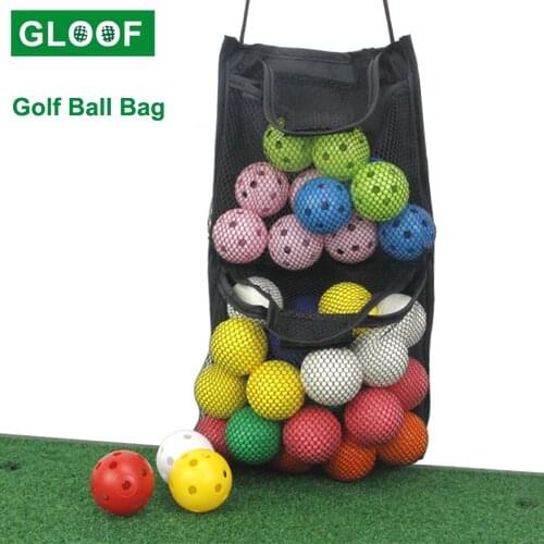 1Pcs Golf Ball Bag Mesh Stuff Sack Laundry Bag Lightweight Nylon Mesh Bag with 2 Layer Can Hold 36 Golf Balls