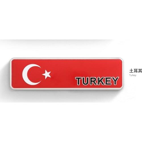 Metal Turkey Flag Auto Emblem Badge Motorcycle Decals Sticker Fairing Car Accessories