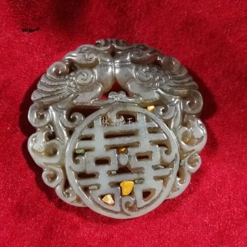 Natural Xiuyu Ancient Drop Jades Collection Animal Necklace Drop Ornaments Free shipping