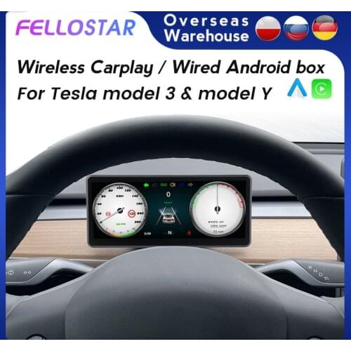 New! 9"LCD touch screen Car Multimedia Wireless Carplay Android auto for Tesla Model 3 Tesla Model Y Support original car menu