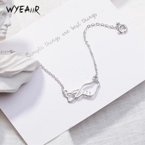 WYEAIIR Original Fresh Hollow Romantic Sweet Cute 925 Sterling Silver Female Resizable Bracelets