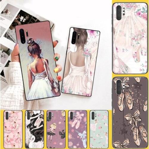 PENGHUWAN Beautiful ballerina girl dance shoes TPU Soft Silicone Phone Case Cover for Samsung Note 3 4 5 7 8 9 10 pro M10 20 30