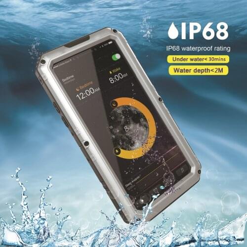 Luxury Waterproof Case Heavy Duty Hybrid Tough Rugged Armor Metal Phone Case For iPhone 7 8 6 6S Plus SE X 6S 8 Shockproof Cover