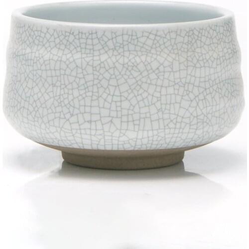Retro Crackle Style 18 oz Ivory White Matcha Bowl Green Tea Chawan Matcha Tea Bowl Traditional Ceremonial Accessories