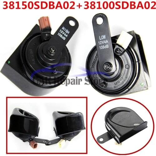1 Pair 12V 4A 108dB Low & High Tone Horns For Honda Accord Acura TSX / RL OEM 38150SDBA02 38100SDBA02