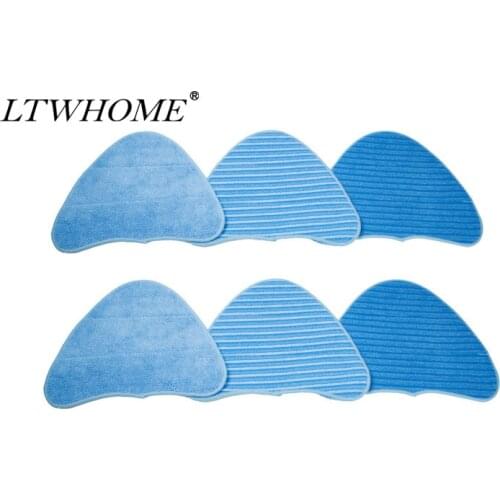 LTWHOME Scrubbing and Microfibre Cleaning Pads Fit for Vax S2 Series and Hoover WH20200 Steam Mop
