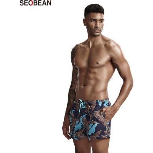 SEOBEAN Summer Holiday Mens Sports Casual Loose Shorts Quick-drying Men Surfing & Beach Shorts