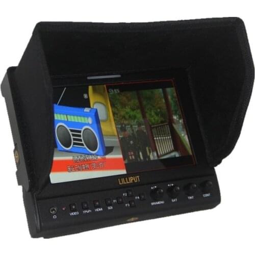 Lilliput 663/O HMDI Output 7"LED Monitor 1280x800 IPS 800:1 + Suit Case+Folding Sun Shade Cover For DV DSLR Video Camera