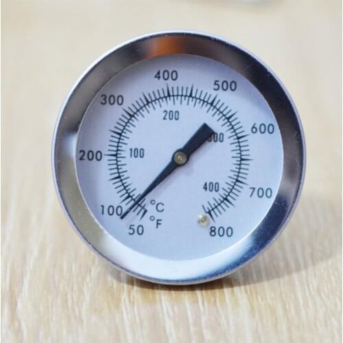 New F/C 2" Stainless Steel Oven Dual Gage 800 Degree Thermometer BBQ Smoker Pit Bimetallic Quick Response Temp Gauge Bakeware