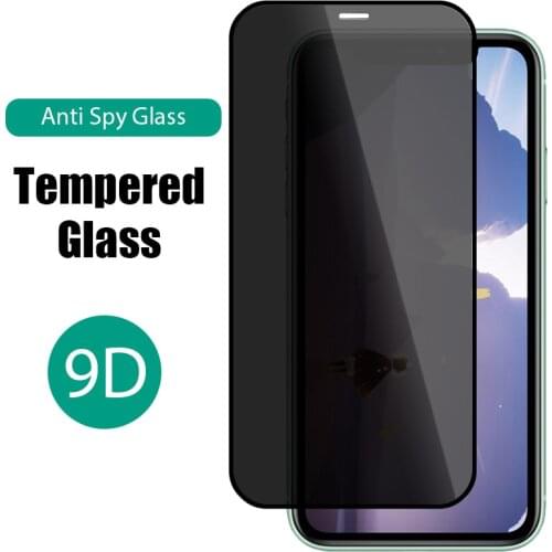 Protective Privacy Glass for iPhone SE 2020 6 6S 7 8 4.7inch Plus Glass for iPhone X XS XR 11 12 Pro Max 12 Mini Glass