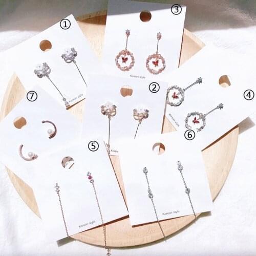 2019 Charm Shiny Earrings For Women Butterfly Long chain Ear Jewelry Dangle Rhinestone Flower Pendiente Korean Brincos