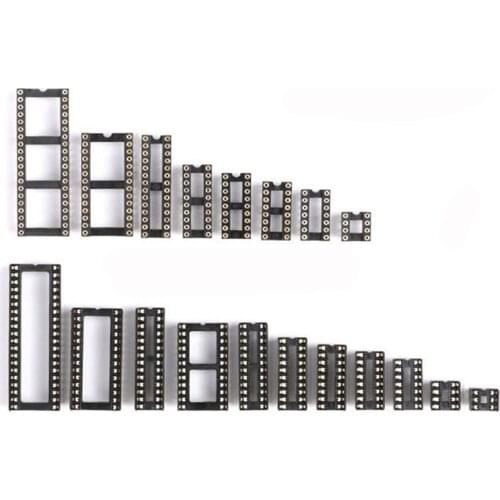 10PCS IC Sockets 2.54MM DIP6 DIP8 DIP14 DIP16 DIP18 DIP20 DIP28 DIP40 pins Connector DIP Socket 6 8 14 16 18 20 24 28 32 40 pin