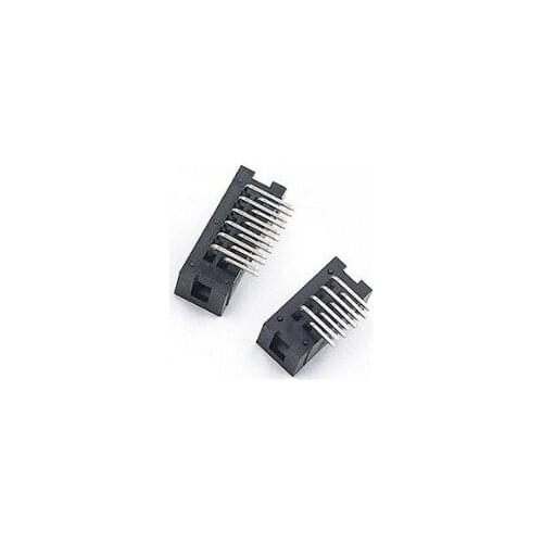 10PCS Pitch 2.54mm 2x3Pin-2x20Pin DC3-6/8/10/12/14/16/18/20/24/26/30/40P Right Angle Male Shrouded PCB IDC Socket BoxHeader