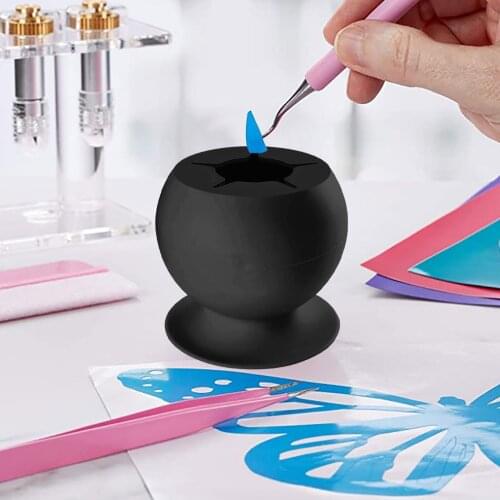 2PC DIY Handicraft Waste Collector Sewing Storage Accessires Weeding Waste Collector Vinyl Silicone Suction Cup Weeding Tool Kit