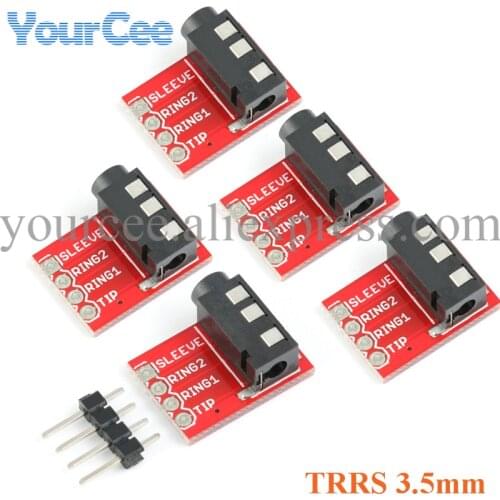 TRRS 3.5mm Jack Breakout Headphone Microphone Audio MP3 Stereo Block Interface Module