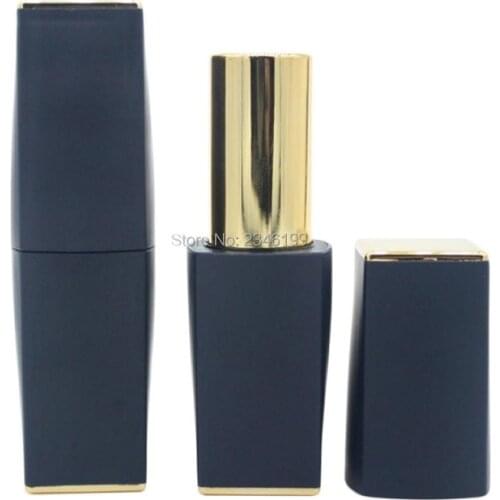 50pcs/lot 12.1MM Magnetic Lipstick Tube Cosmetic Packaging Container DIY Lipstick Bottle Blue Black Empty Lip Balm Container