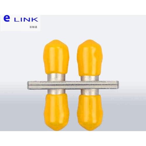 50pcs ST TO ST DUPLEX adapte fiber optics Singlemode Multimode UPC APC PC optical fibre coupler ceramic sleeve ELINK good