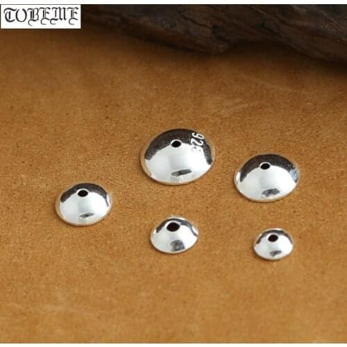 925 Silver Beads Cap Jewelry Hollowed Bead Cap Sterling Silver Jewelry Accessories DIY Beads