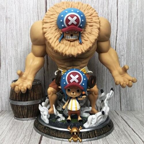 38cm Anime One Piece Gk Fantasy Chopper Beast-shaped Double-shape Light-on-limited Hand-made Model Decoration Statue Collection