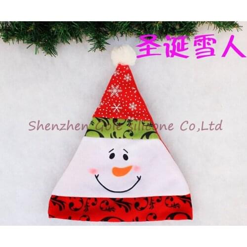 Free shipping 300pcs/lot Christmas high-grade Blue and white three-dimensional Christmas hats gift for children