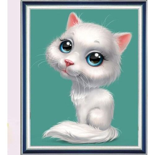DIY 5D Diamond Mosaic Cartoon Cats Handmade Diamond Painting Cross Stitch Kits Diamond Embroidery Patterns Rhinestones Arts