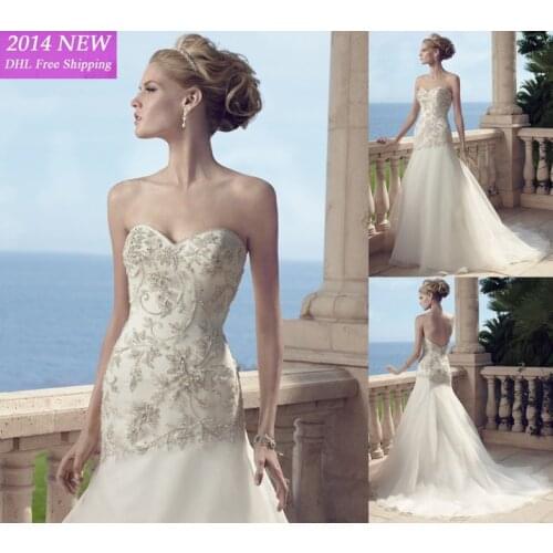 Designer 2019 a- querida linha com beading apliques chiffon branco/marfim vestidos de casamento vestidos de noiva wedding dress