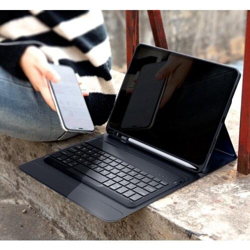 For iPad 7th generation 10.2 Case Keyboard Stand Cover W Pencil holder for Apple iPad 7th 10.2 2019 Case Wireless Keyboard A2197